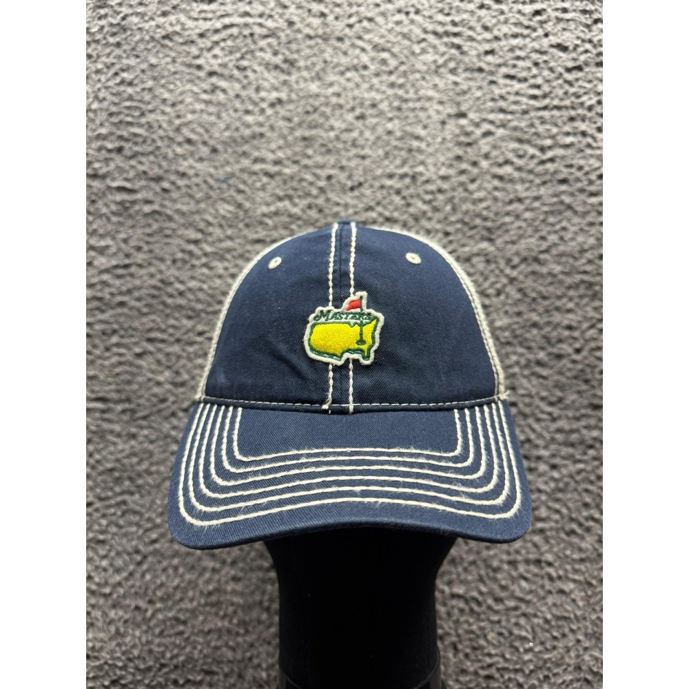 American Needle Masters Golf Mesh Snapback Trucker Hat Blue White Adult One Size